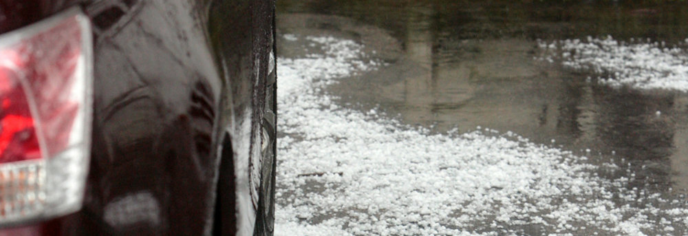 Car with Hail Damage