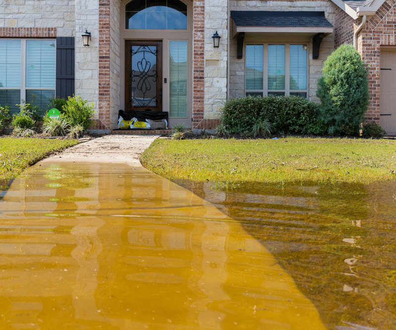 House flooded in Houston hurricane leaving property damage