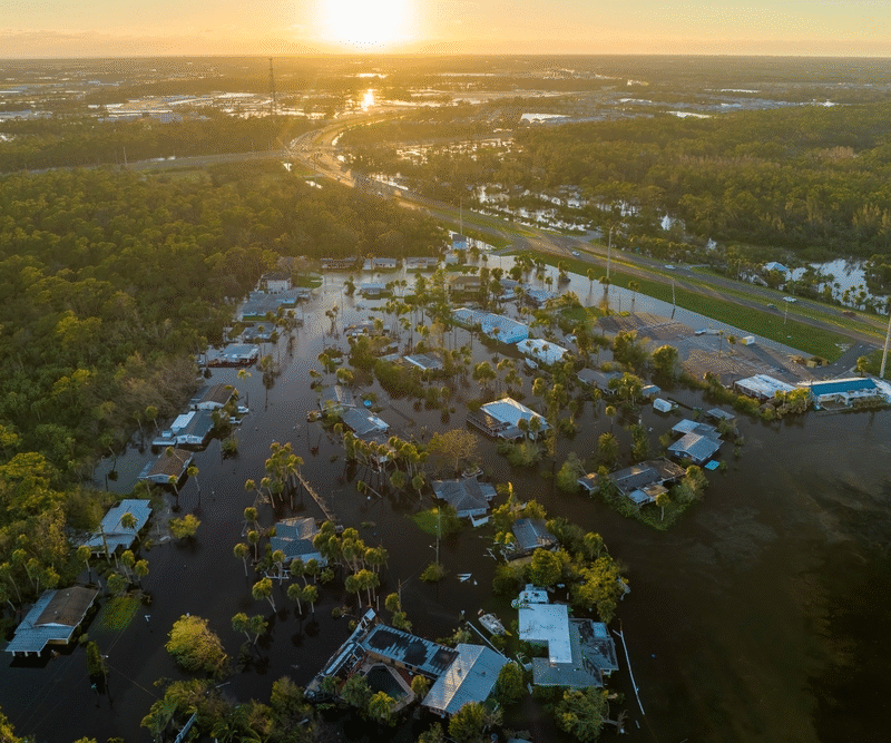 Homes flooded by storm in Texas